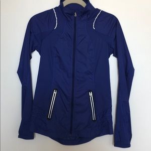 Blue Lululemon fitted windbreaker jacket